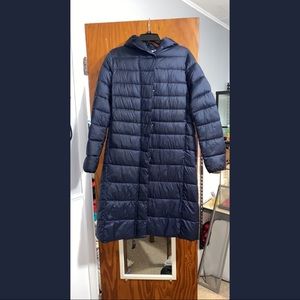 Women’s navy blue down winter jacket